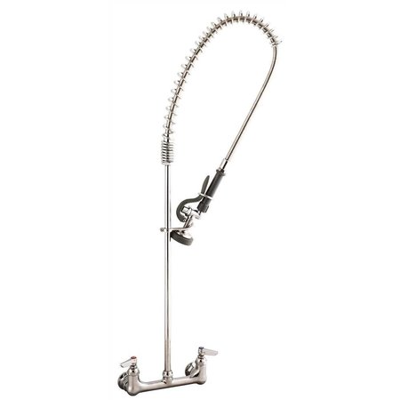 T & S BRASS & BRONZE WORKS 2-Handle Pull-Down Sprayer Kitchen Faucet in Polished Chrome B-0133